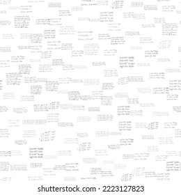 chemical formulas. scientific, educational background on white. seamless pattern. hand drawn..