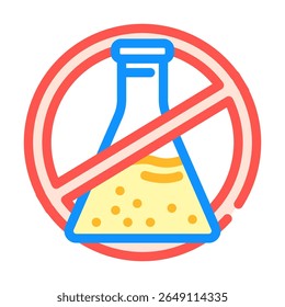 chemical free color icon vector. chemical free sign. isolated symbol illustration