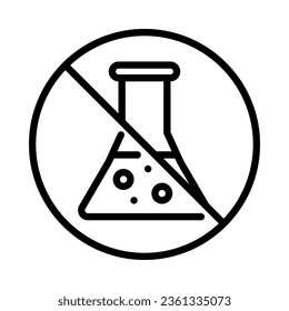 Chemical free icon. Line vector. Isolate on white background.