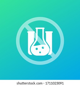 Chemical free icon, no preservatives vector