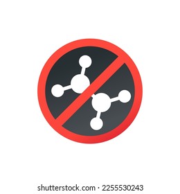 Chemical free icon, round vector sign - Shutterstock ID 2255530243