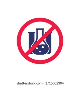 Chemical free icon, vector sign