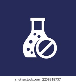 Chemical free icon, vector sign