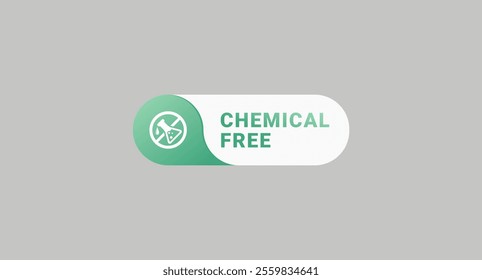 Chemical Free label design element vector. Best Chemical Free icon vector for product packaging design element. Best Chemical Free symbol for packaging design element.