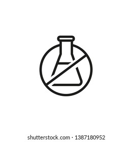 Chemical free line icon. Organic food, no additives, no preservatives. Natural food. Vector illustration can be used for topics like food, healthy eating, market
