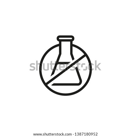 Chemical free line icon. Organic food, no additives, no preservatives. Natural food. Vector illustration can be used for topics like food, healthy eating, market