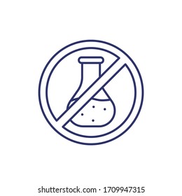 Chemical free line icon, vector