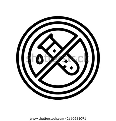 chemical free line icon vector. chemical free sign. isolated contour symbol black illustration