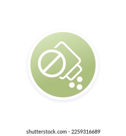 Chemical free and no additives round icon