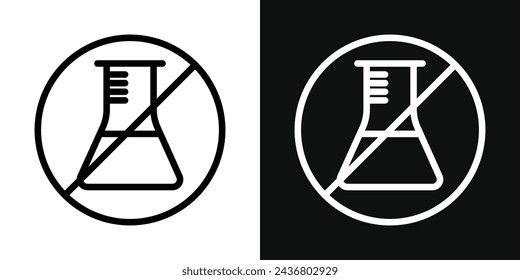 Chemical Free Sign Icon Set. Vector Illustration