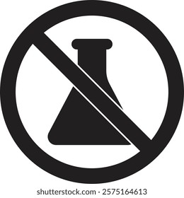 Chemical free sign isolated on white background . No chemicals sign . Vector illustration