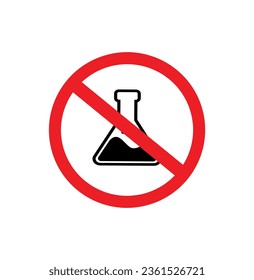 Chemical Free sign on white background