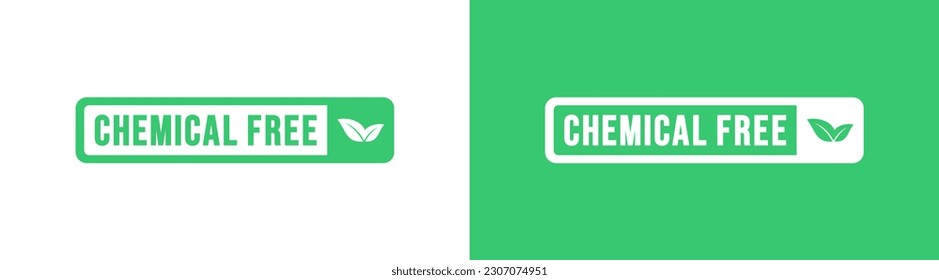 Chemical Free Sign or Chemical Free symbol Vector Isolated in Flat Style. Best Chemical Free sign vector for product packaging design element. Chemical Free symbol for packaging design element.