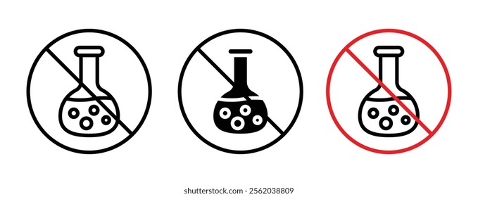 Chemical free sign vector set