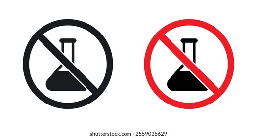 Chemical free sign vectors in black and colored version