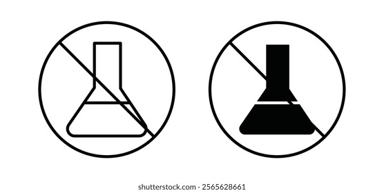 Chemical free signs set in black and white colors