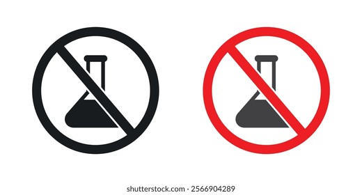 Chemical free signs set in black and colored