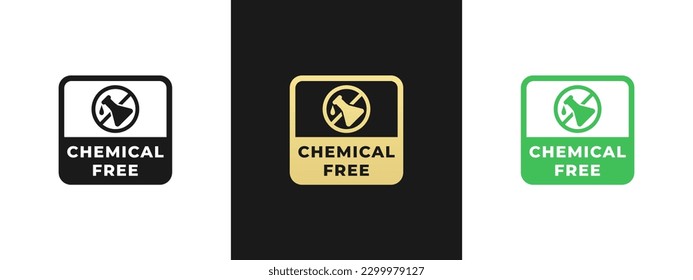 Chemical Free Symbol or Chemical Free Sign Vector Isolated in Flat Style. Best Chemical Free symbol vector for product packaging design element. Chemical Free sign for packaging design element.