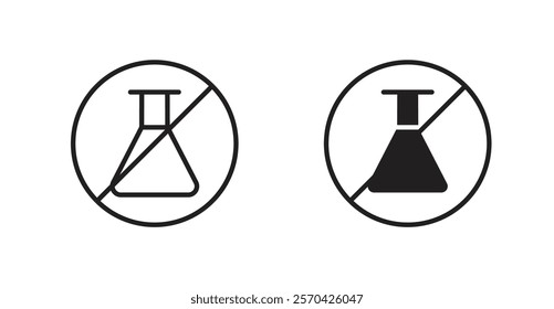 Chemical free vectors web signs set