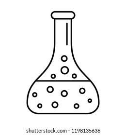 Chemical full flask icon. Outline illustration of chemical full flask vector icon for web design isolated on white background