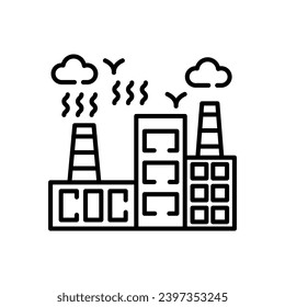 Chemical Fumes icon in vector. Illustration