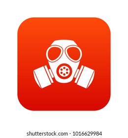 Chemical gas mask icon digital red for any design isolated on white vector illustration