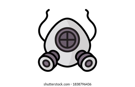 Chemical gas mask icon. Simple illustration of chemical gas mask bread vector icon for web