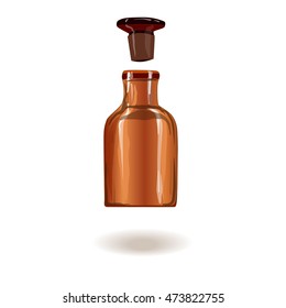 chemical glass bottle vintage vector illustration