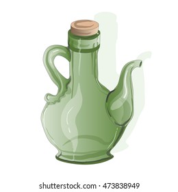 chemical glass bottle vintage vector illustration