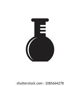 Chemical glass icon logo design vector