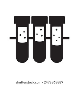 Chemical glass icon and science chemistry tube toxic medicine design.