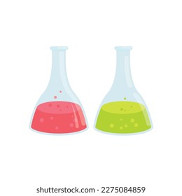 chemical glass vector element design template web