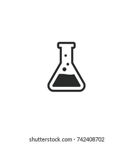 chemical glassware icon. sign design