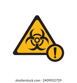 Chemical hazard icon, dangerous for the environment substance warning symbol vector illustration design