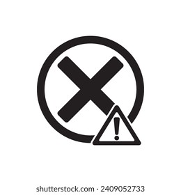 Chemical hazard icon, dangerous for the environment substance warning symbol vector illustration design