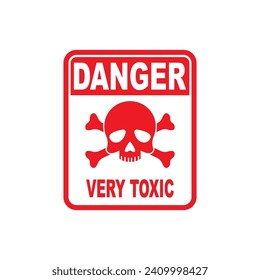 Chemical hazard icon, dangerous for the environment substance warning symbol vector illustration design