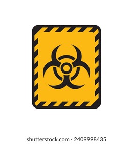 Chemical hazard icon, dangerous for the environment substance warning symbol vector illustration design