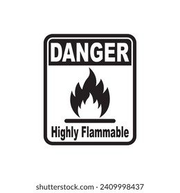 Chemical hazard icon, dangerous for the environment substance warning symbol vector illustration design