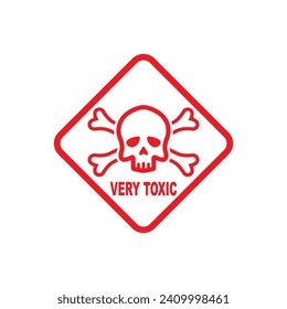 Chemical hazard icon, dangerous for the environment substance warning symbol vector illustration design