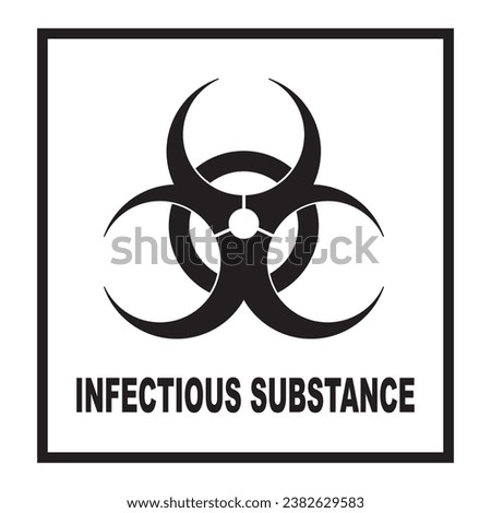 Chemical hazard icon, infectious substance warning symbol vector illustration design Zdjęcia stock © 