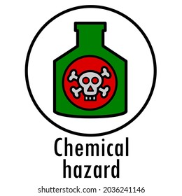 Chemical Hazard Icon Warning Symbol Danger Stock Vector (Royalty Free ...