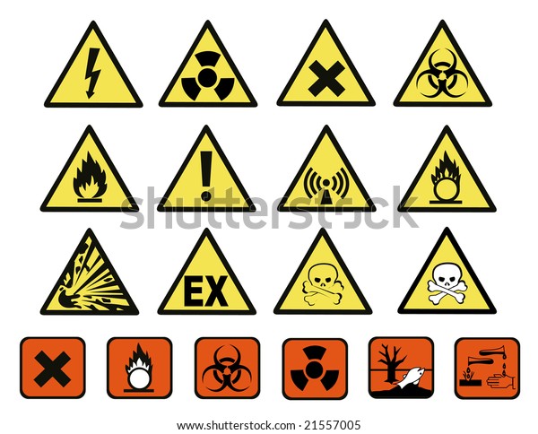 Chemical Hazard Signs Vector Illustration Stock Vector (Royalty Free ...