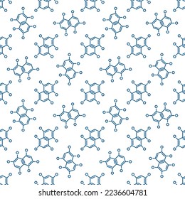 Chemische Hexagon-Verbindungen, Vektorgrafik-Konzept: Nahtloses Muster