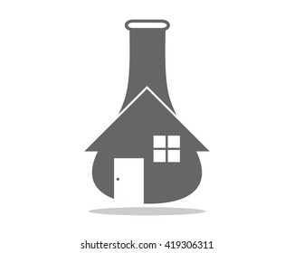 chemical house erlenmeyer flask bottle laboratory scientist image