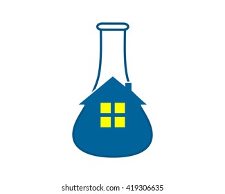 chemical house erlenmeyer flask bottle laboratory scientist image
