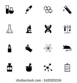 Chemical icon - Expand to any size - Change to any colour. Perfect Flat Vector Contains such Icons as microscope, dna, experimental mouse, experiment research, poison flask, test tube, pipette, mortar