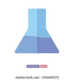 chemical icon in flat style. Vector logo design template. Modern design icon, symbol, logo and illustration. Vector graphics illustration and editable stroke. Isolated on white background.
