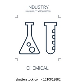 chemical icon. high quality line chemical icon on white background. from industry collection flat trendy vector chemical symbol. use for web and mobile