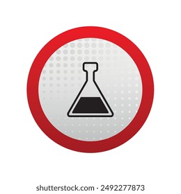 chemical icon information sign vector