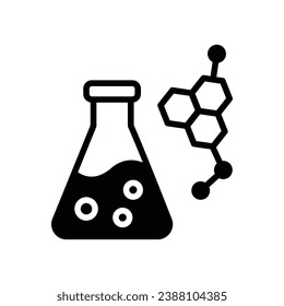 Icono químico aísla la ilustración del material del vector de fondo blanco.